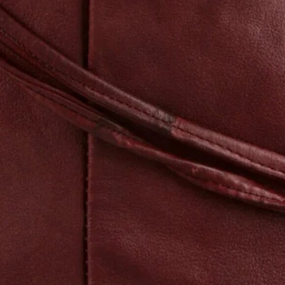 Bottega Veneta Large Drawstring Bucket Bag/Pouch Red Leather BV Logo Lining - Picture 5 of 6